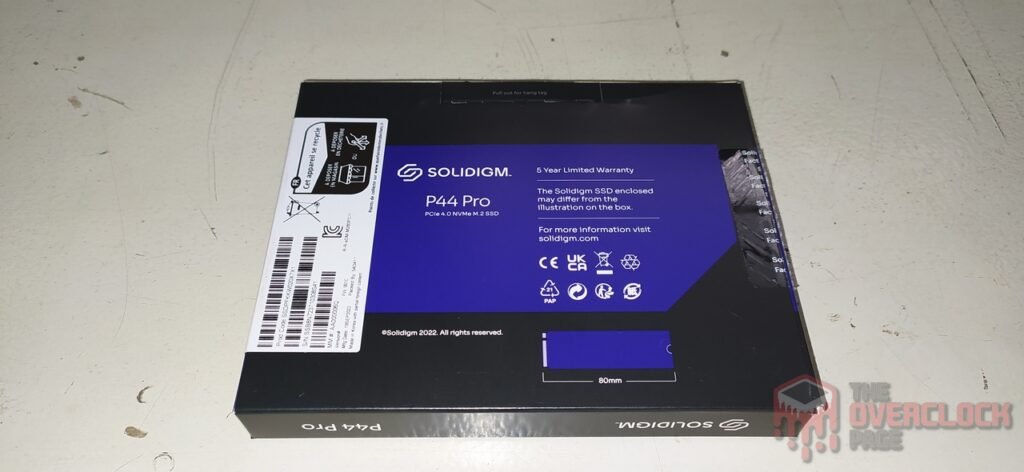 SSD Soldigm P44 Pro 2TB Caixa Traseira