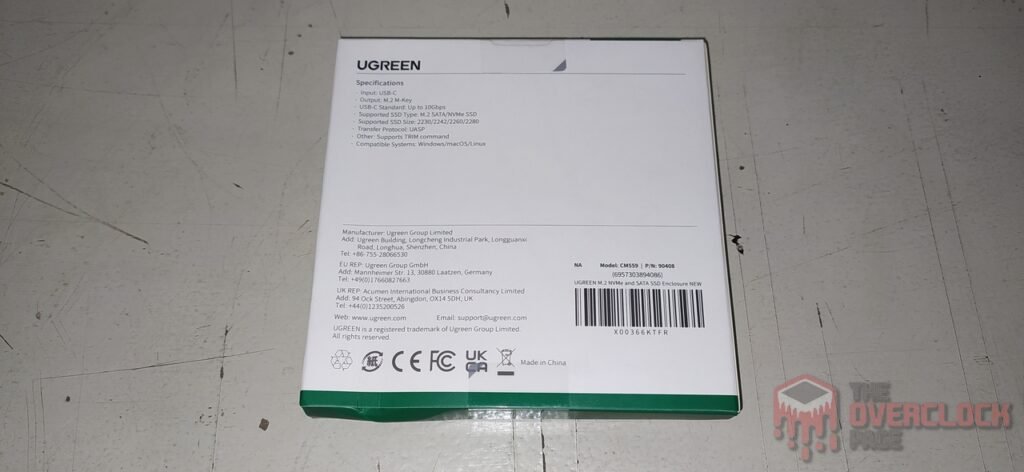 Ugreen CM559 M.2 SATA/NVMe Enclosure Review 4 Ugreem CM559 External Enclosure Caixa Traseira