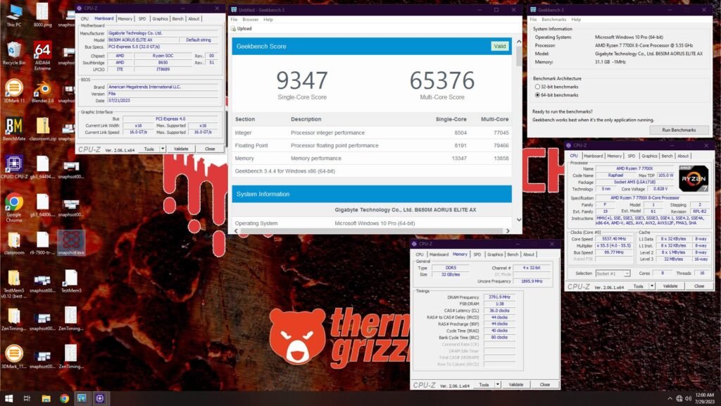 Ryzen 7000 e AGESA 1007b - Será esse o firmware mágico dos 8000 MT/s? Testes e resultados! 13 7700x 7600c36 gb3