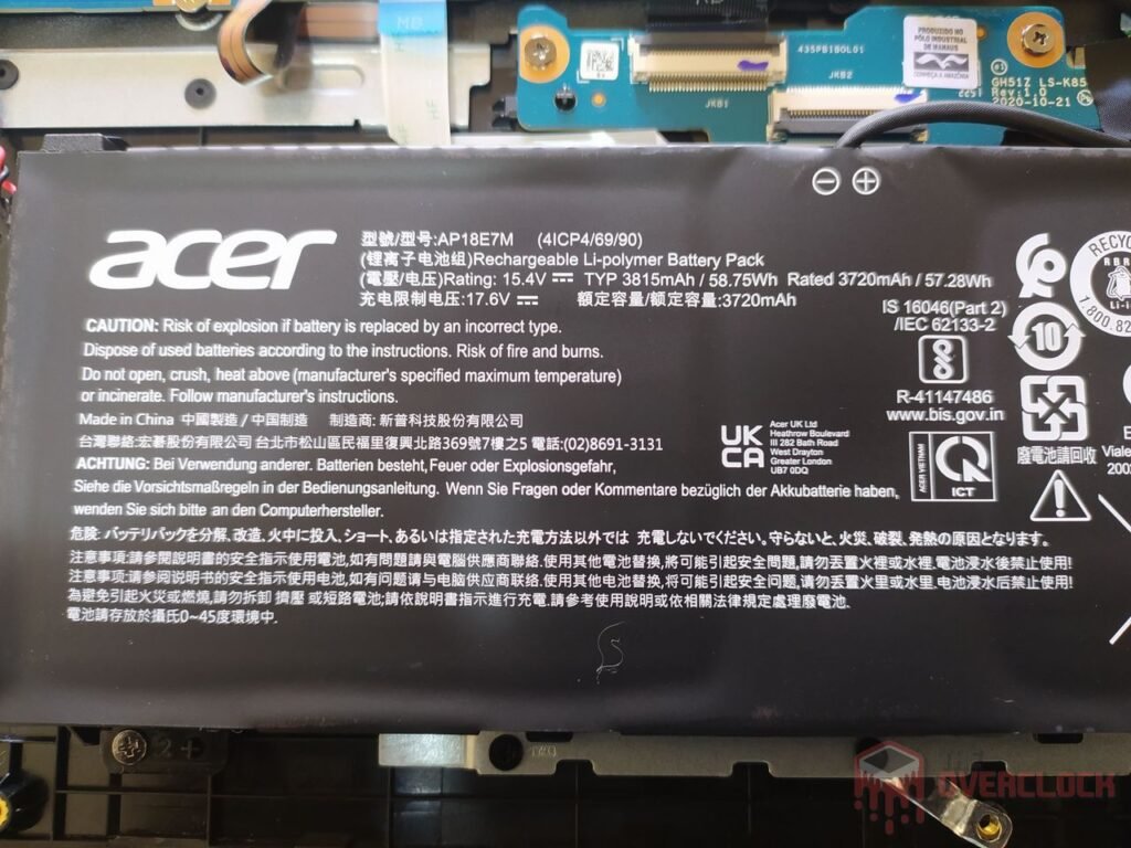 Review - Notebook Acer Nitro 5 AN517-54-59KR - Parte 1! 46 Acer Nitro 5 AN517 54 59KR Bateria