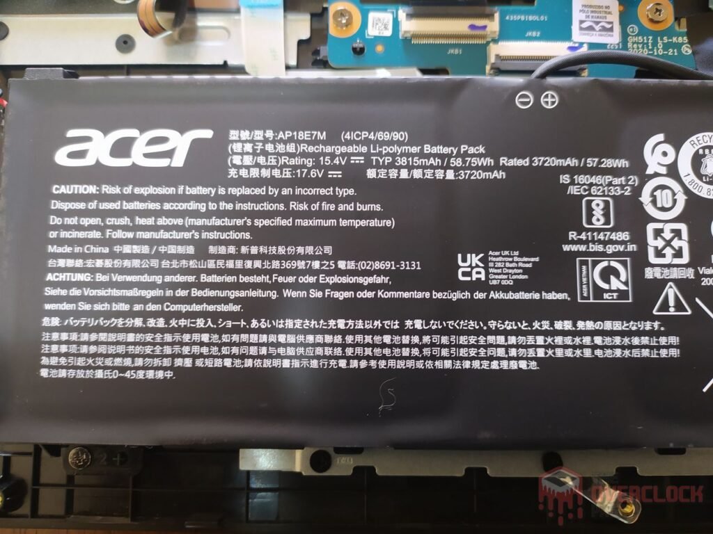 Review - Notebook Acer Nitro 5 AN517-54-59KR - Parte 1! 47 Acer Nitro 5 AN517 54 59KR Bateria 2