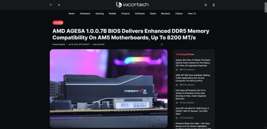 Ryzen 7000 e AGESA 1007b - Será esse o firmware mágico dos 8000 MT/s? Testes e resultados! 3 wccf 1007b