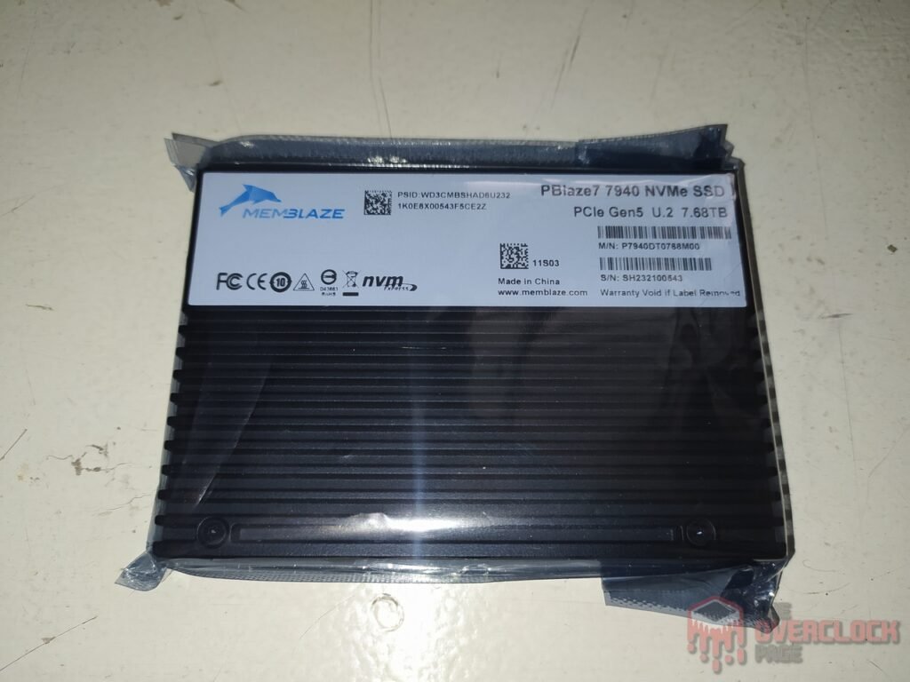 Memblaze Pblaze7 7940 7.68TB Plastico anti estatico frotal