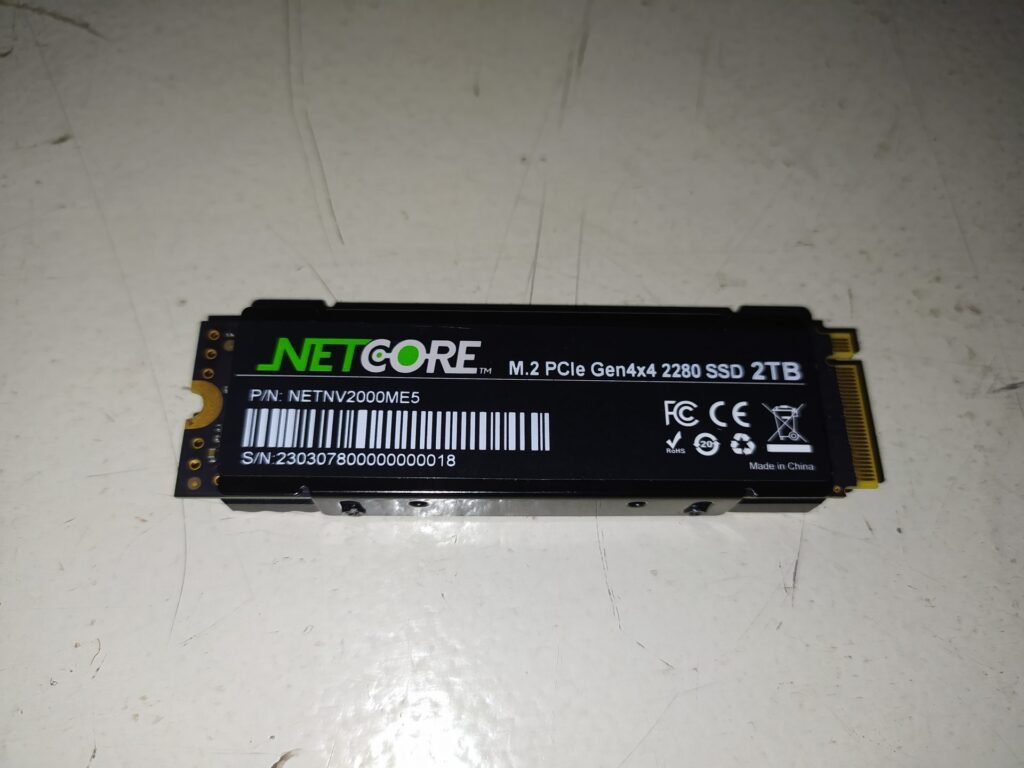 SSD Netcore PCIe 4.0 2TB SSD Traseiro
