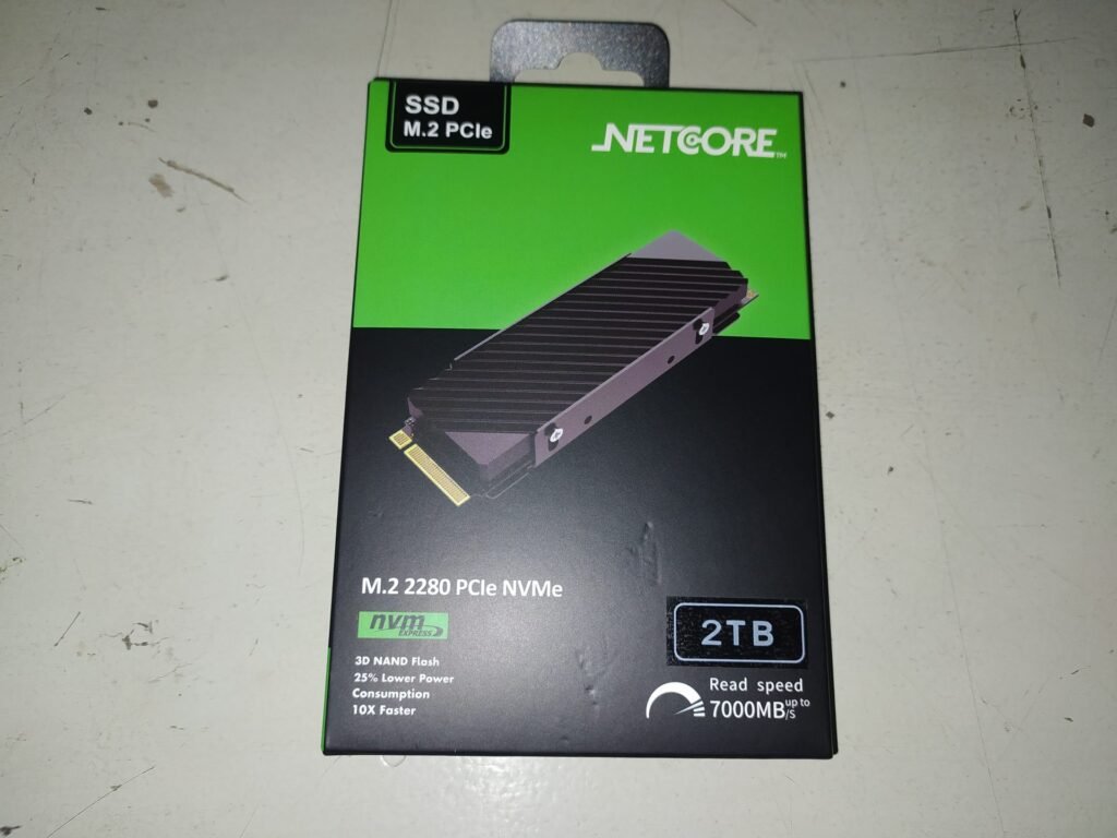 SSD Netcore PCIe 4.0 2TB caixa frontal