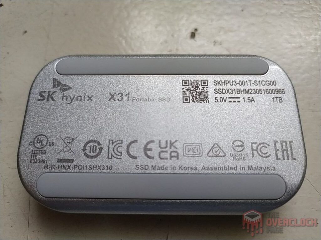 SSD SK Hynix Bettle X31 1TB SSD Traseiro