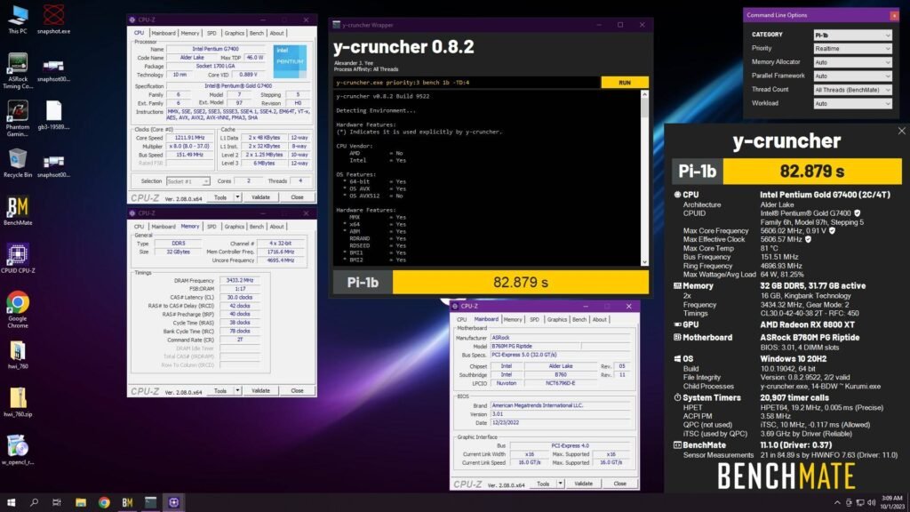 g7400 b760 ycruncher