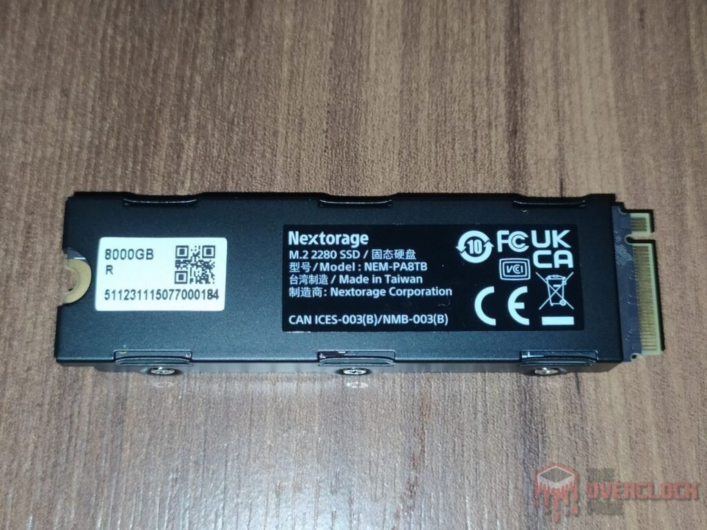 SSD Nextorage NEM PA 8TB SSD Traseiro