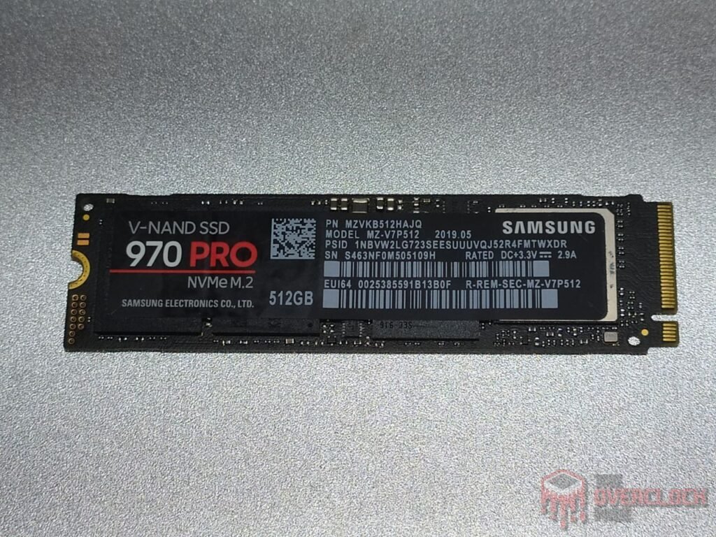 SSD Samsung 970 Pro 512GB Frontal