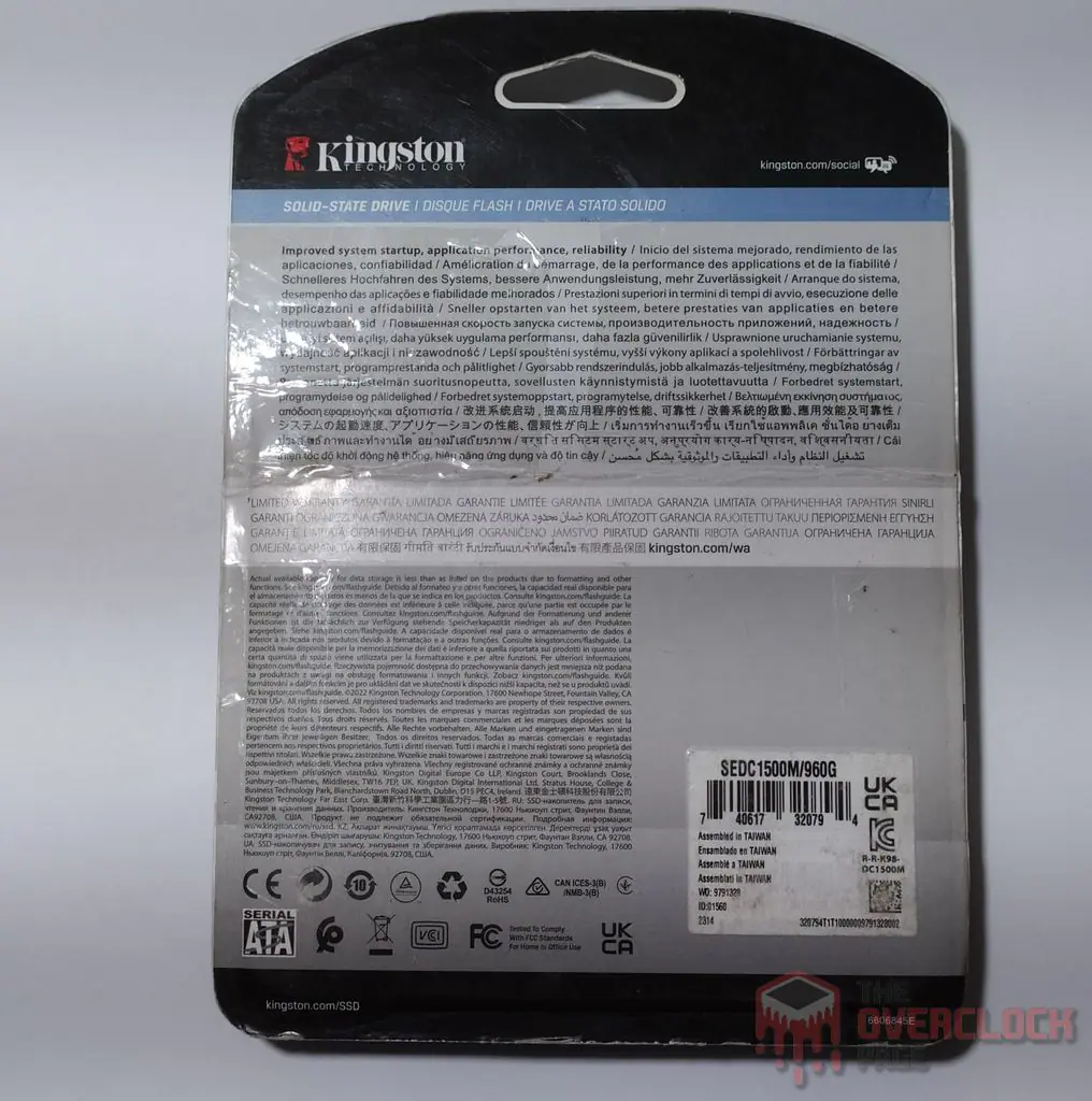 Review - SSD Kingston DC1500M 960GB - Ótima escolha para empresas e servidores diretamente do Brasil. 10 SSD Kingston DC1500M 960GB Back