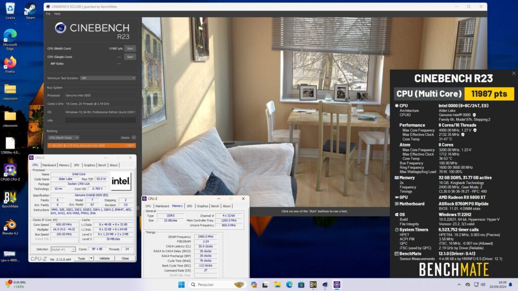 12900hx stock cine r23