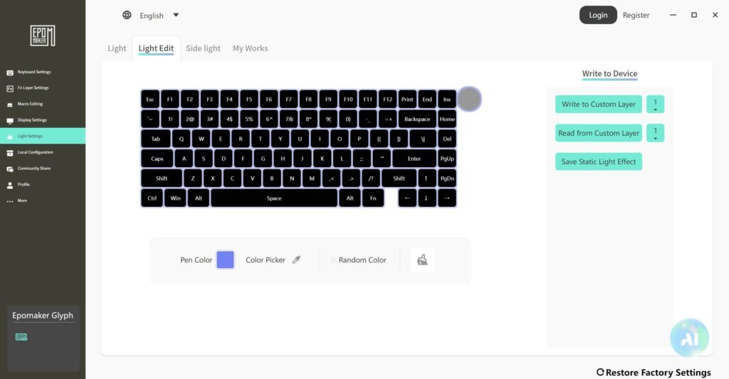 Review - EPOMAKER Glyph - O teclado que é a máquina de escrever do século XXI! 35 glyph software 8